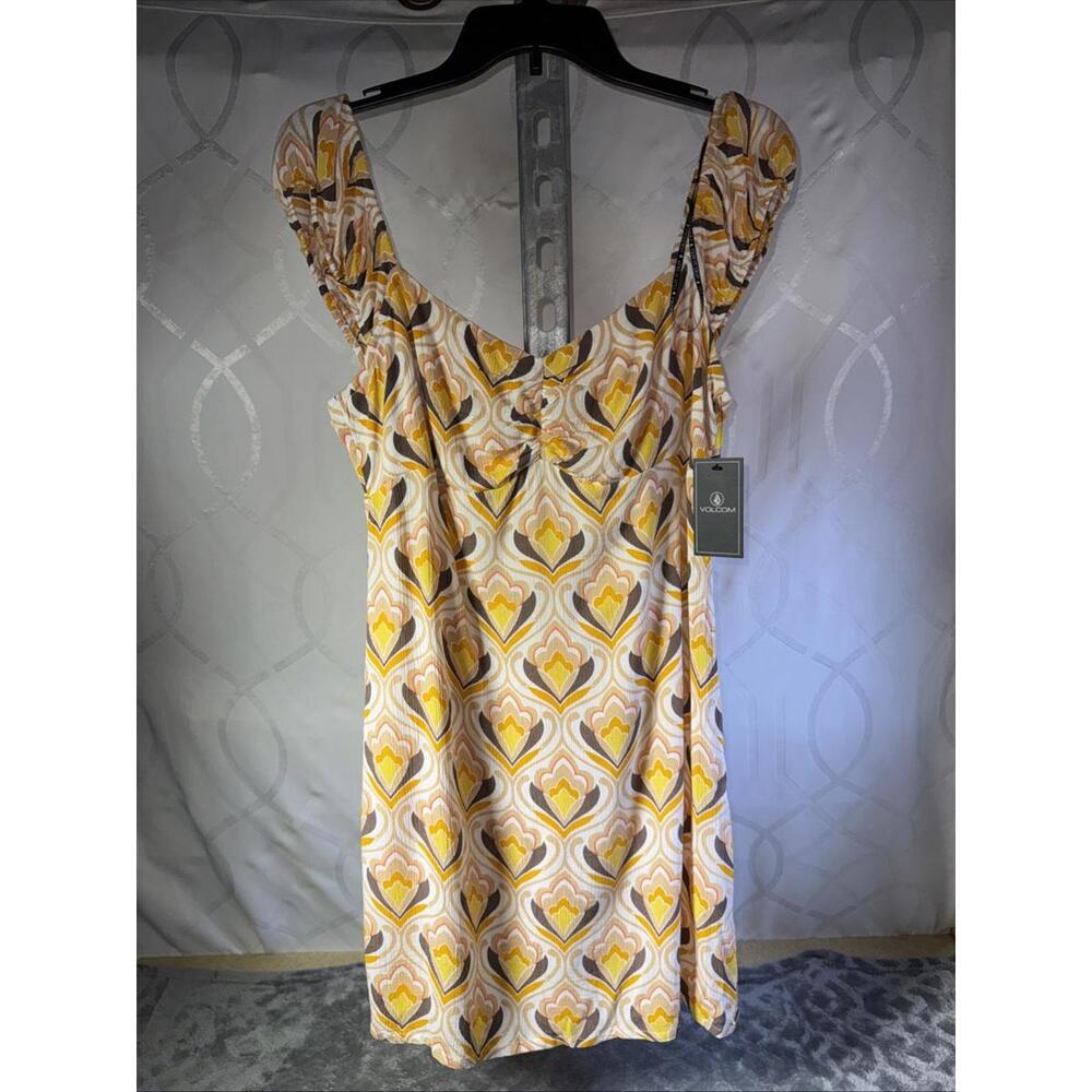 VOLCOM NEW THREADS DRESS HAZELNUT - WOMENS Sz S NWT